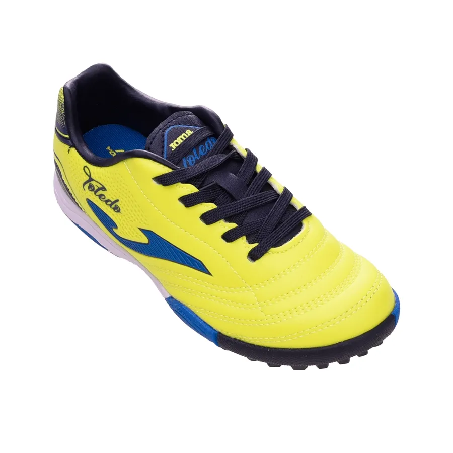 Imagen 1 de 3 de Botines Joma Toledo Turf Jr-AMARILLO FLUOR/AZUL