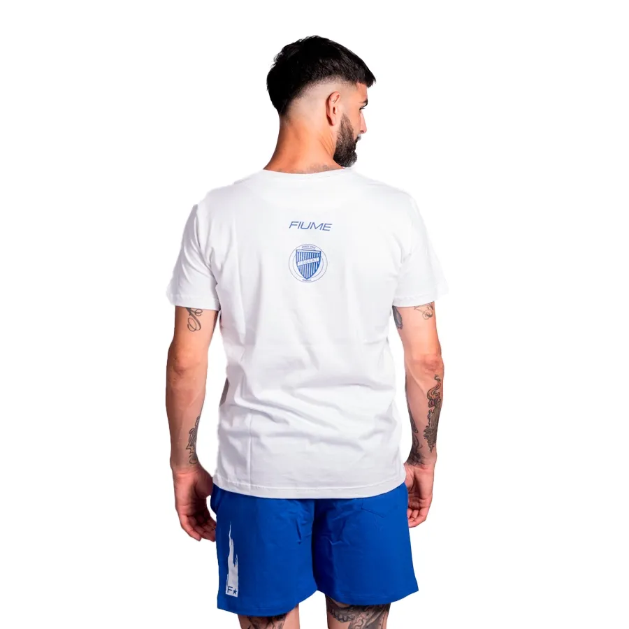 Imagen 1 de 3 de Remera Fiume Sport Salida 24 Godoy Cruz-BLANCO/AZUL FRANCIA
