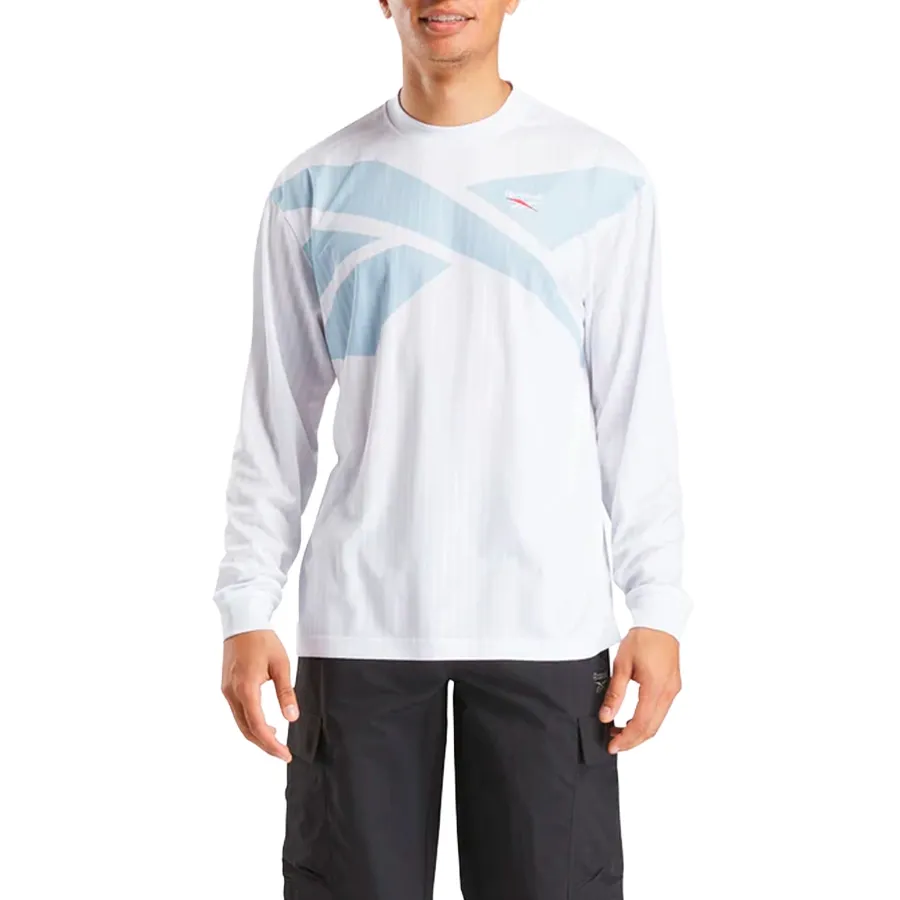 Imagen 0 de 3 de Remera Reebok RI Cross Check LS-BLANCO/CELESTE