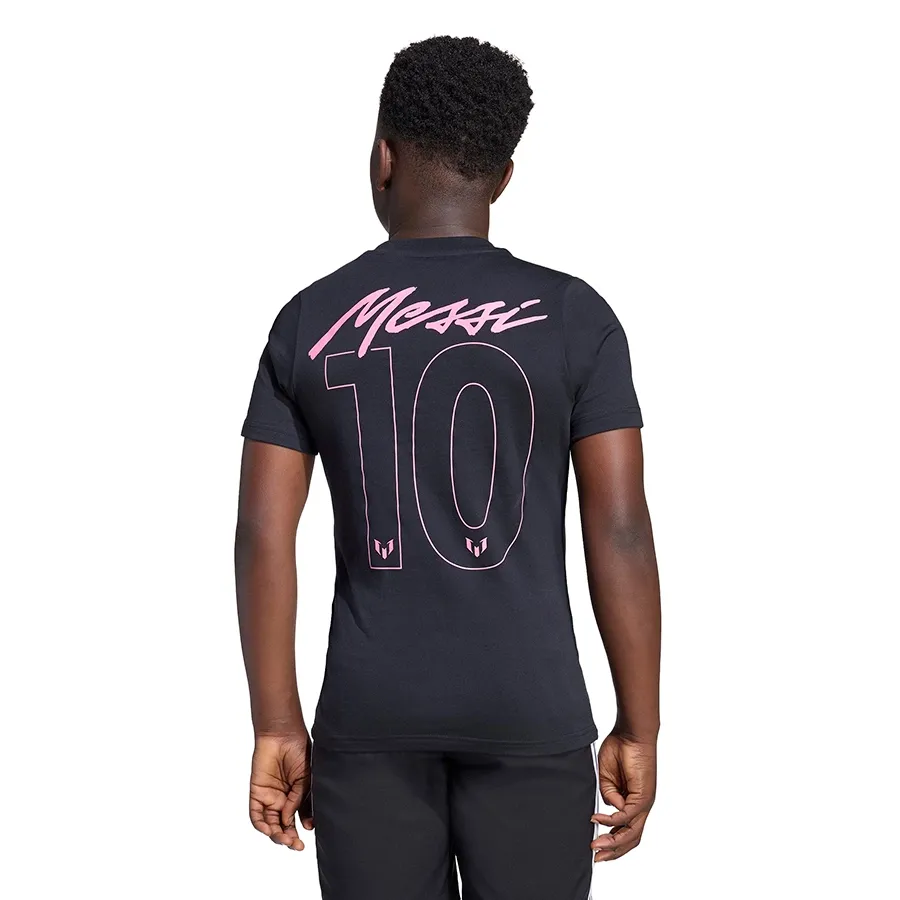 Imagen 2 de 4 de Remera adidas Messi N&N Graphic-NEGRO/ROSA