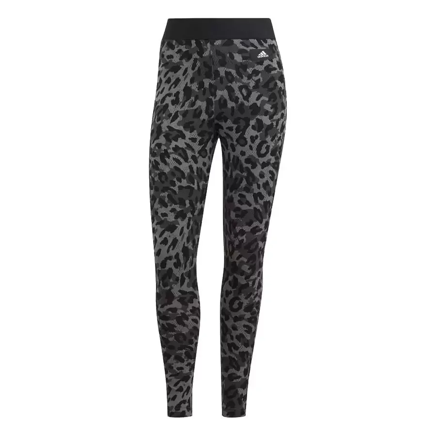 Imagen 5 de 6 de Calza adidas Sportswear Estampado De Leopardo-GRAFITO/NEGRO