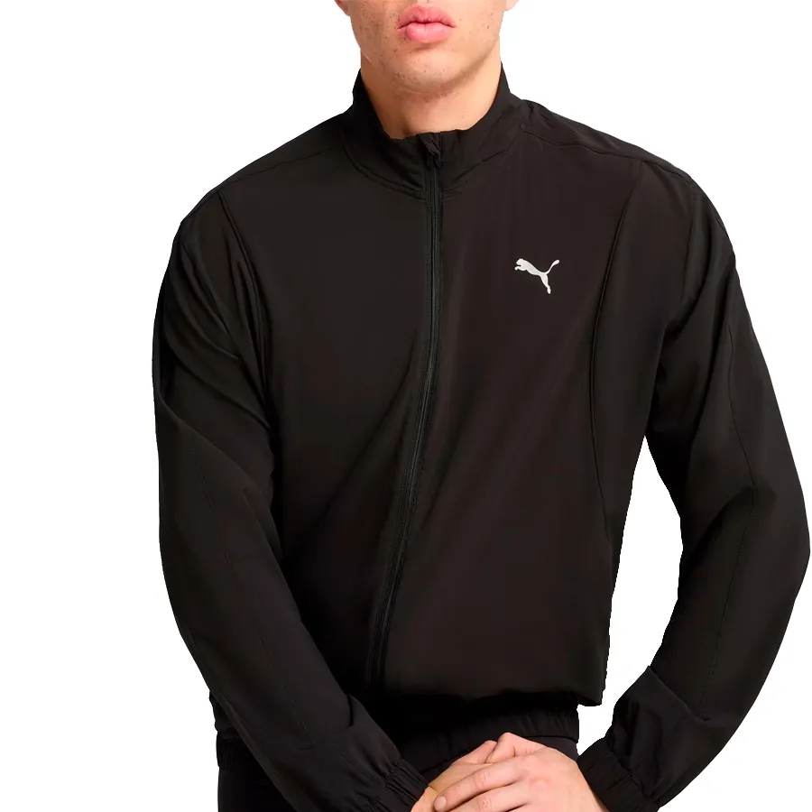 Imagen 1 de 5 de Campera Puma Run velocity woven jacket-VERDE SECO/NEGRO
