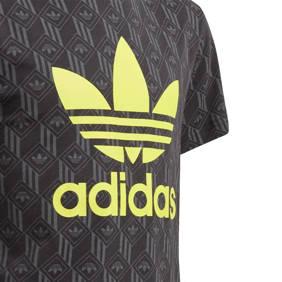 Imagen 2 de 4 de Remera adidas originals Trifolio-NEGRO/GRIS