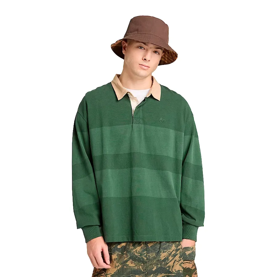 Imagen 0 de 5 de Sweater Timberland Striped Rugby Polo-VERDE