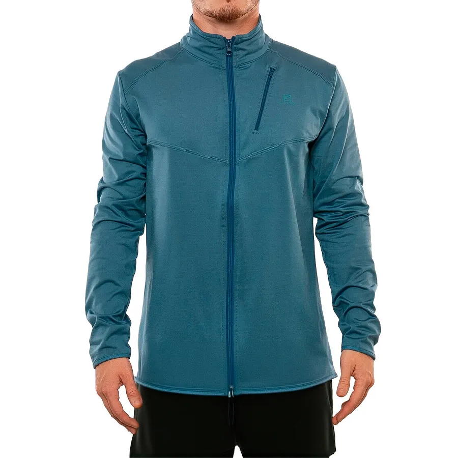 Imagen 0 de 2 de Campera Salomon Nacvery Fz-AZUL/GRIS