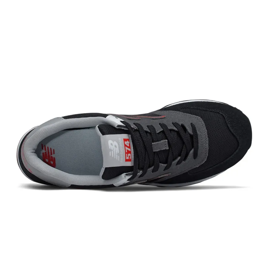 Imagen 2 de 4 de Zapatillas New Balance 574 SM2-NEGRO/GRAFITO/ROJO