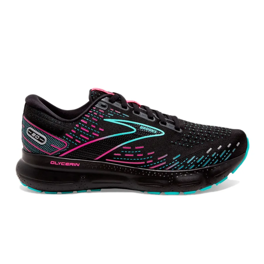 Imagen 0 de 4 de Zapatillas Brooks Glycerin Gts 20-NEGRO/VERDE AGUA/ROSA