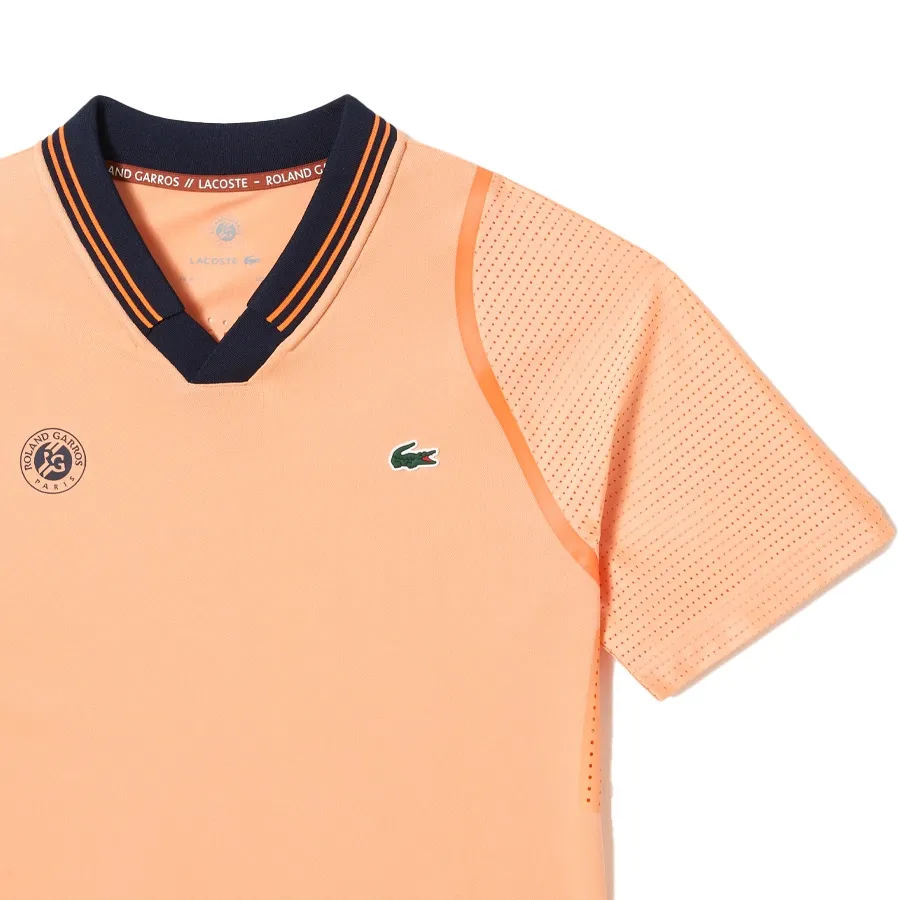 Imagen 5 de 6 de Remera Lacoste Roland Garros-NARANJA/MARINO