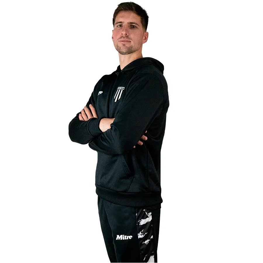 Imagen 2 de 5 de Buzo Mitre Canguro Gimnasia y Esgrima-NEGRO/BLANCO