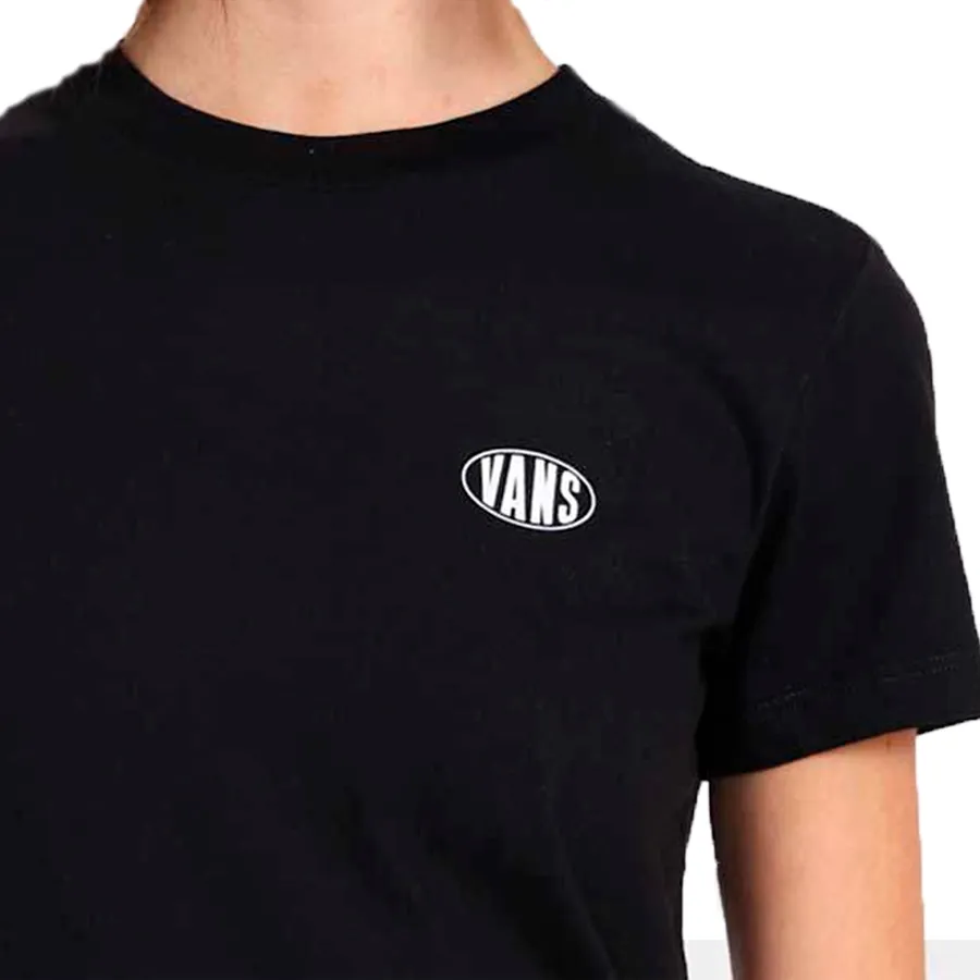 Imagen 2 de 3 de Remera Vans Oval Ss Crew-NEGRO/BLANCO