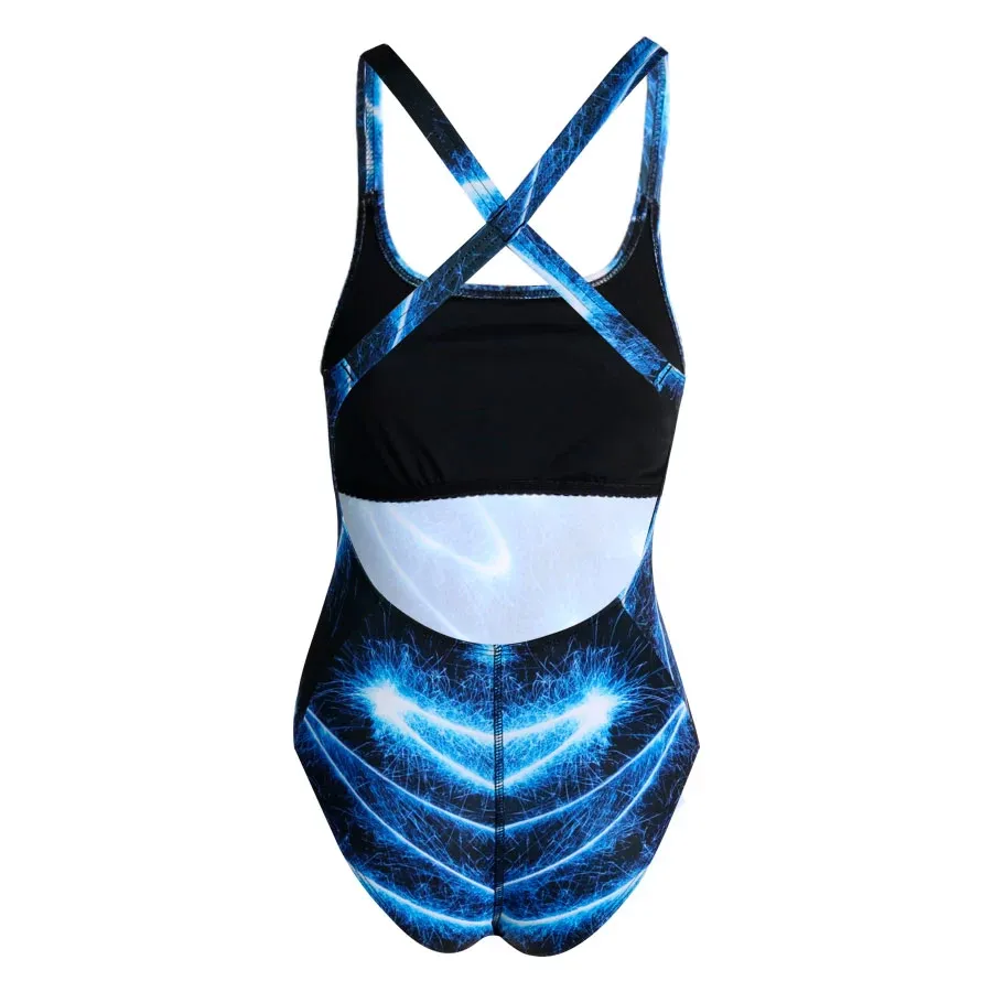 Imagen 2 de 3 de Malla Speed Magic Entera Estampada-AZUL/NEGRO/BLANCO
