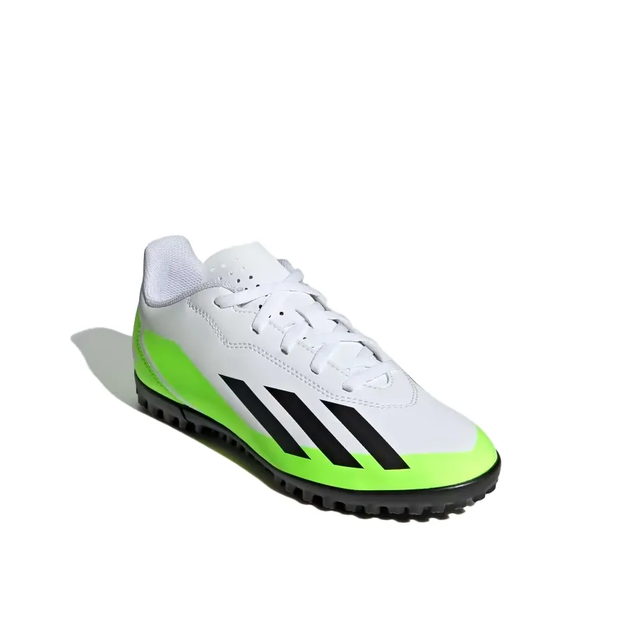 Imagen 4 de 9 de Botines adidas X Crazyfast 4 TF J-BLANCO/VERDE FLUOR/NEGRO
