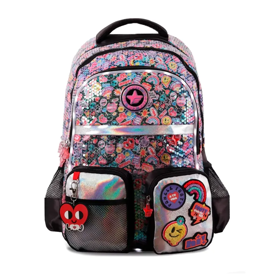 Imagen 0 de 2 de Mochila Espalda Footy 18 C/Luz Magic Path-NEGRO/ROJO