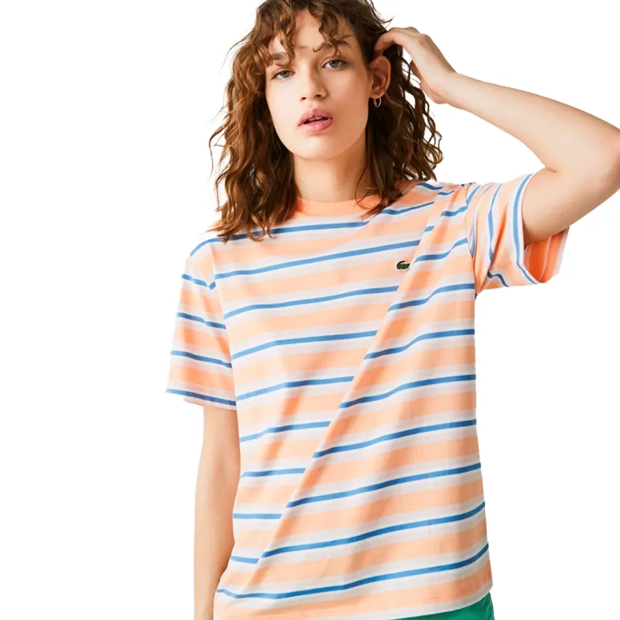 Imagen 0 de 4 de Remera Lacoste A Rayas-SALMON/AZUL/BLANCO