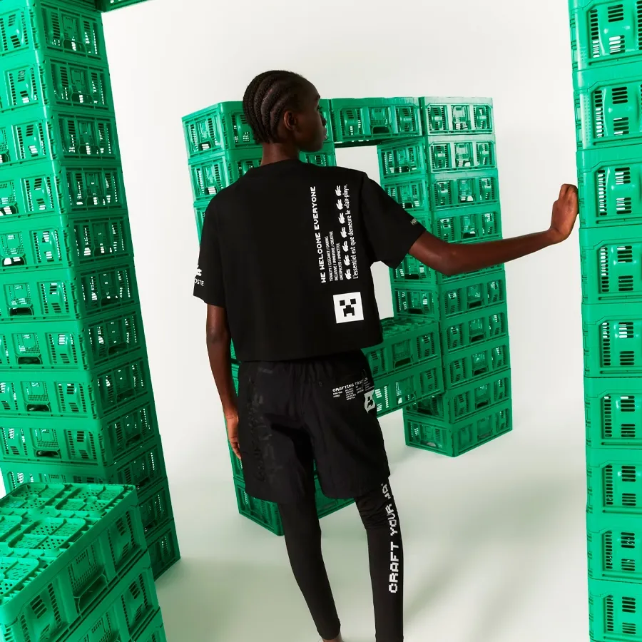 Imagen 2 de 5 de Remera Lacoste Shirt and Cols Roules-NEGRO/BLANCO