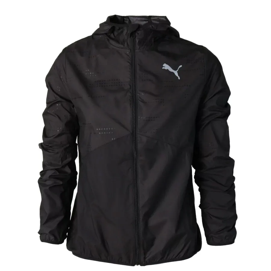 Imagen 3 de 4 de Campera Puma Ignite Hooded Wind-NEGRO