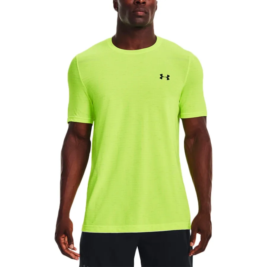 Imagen 2 de 6 de Remera Under Armour Seamless Grid-AMARILLO FLUOR