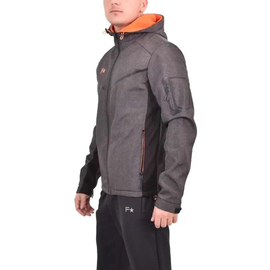 Imagen 0 de 2 de Campera Fiume Sport Polar Y-GRAFITO/NARANJA