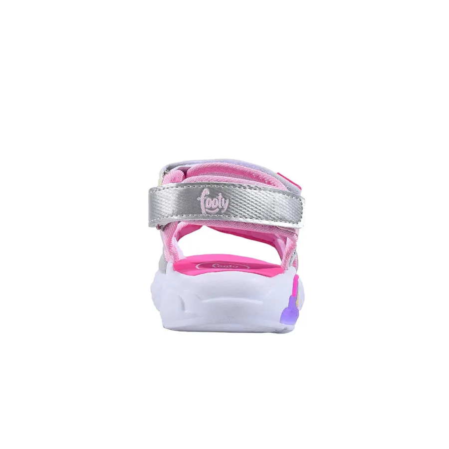 Imagen 3 de 4 de Sandalias Footy Sandalia con Luz 24-ROSA/BLANCO/PLATA