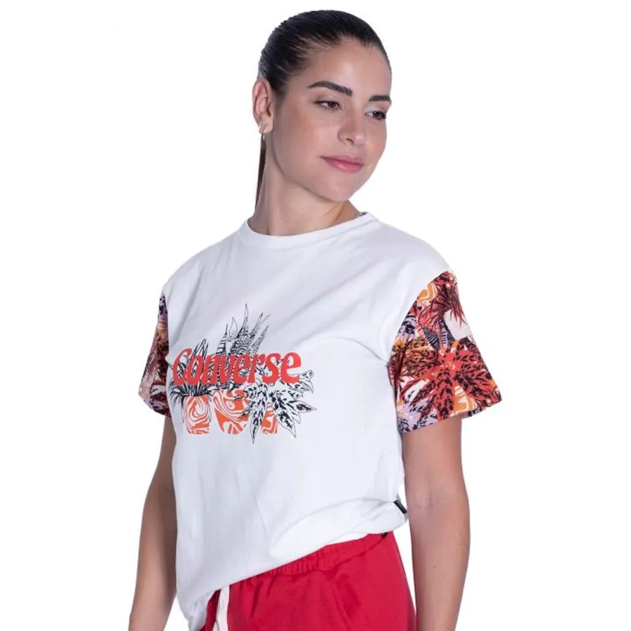 Imagen 1 de 3 de Remera Converse Plant Sleeve-BLANCO/NARANJA
