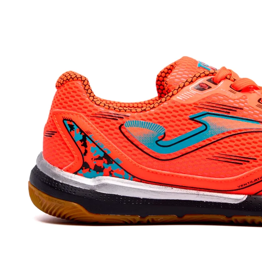 Imagen 5 de 6 de Botines Joma Liga 5 In-NARANJA FLUOR/VERDE AGUA/NEGRO