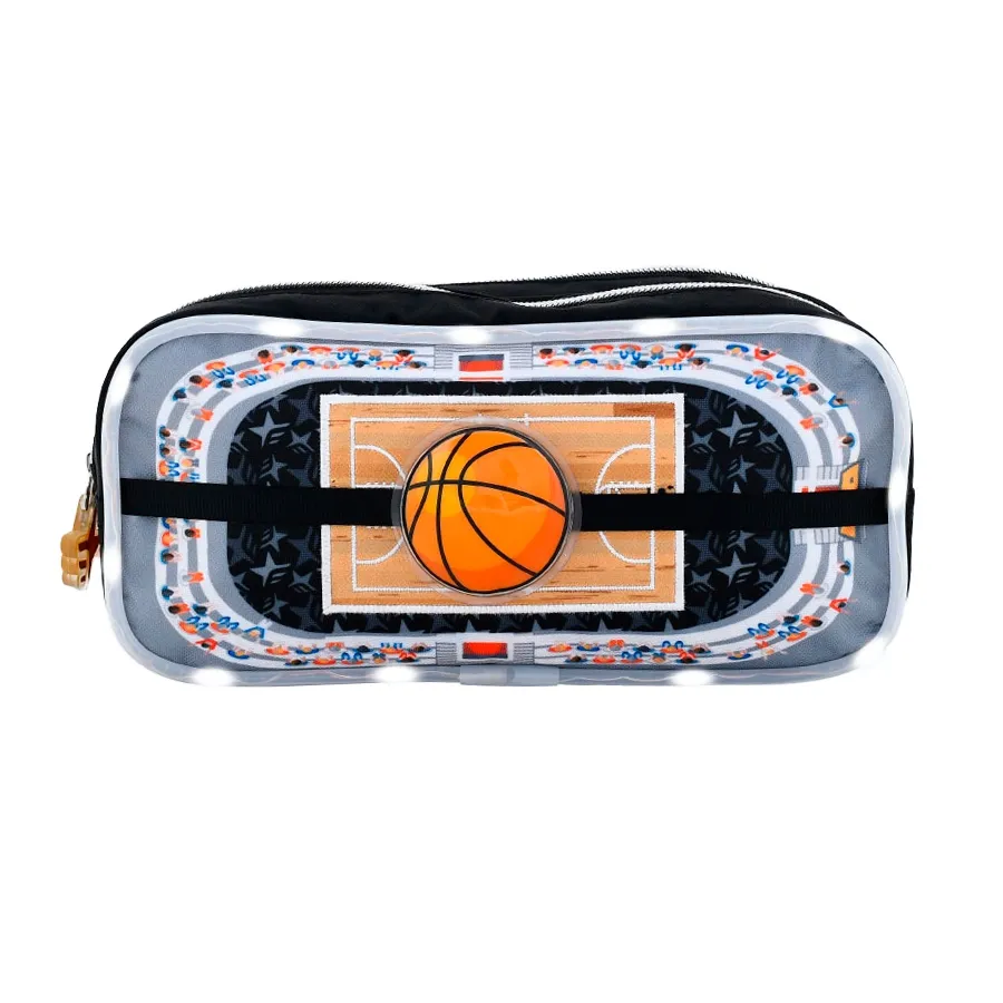 Imagen 0 de 3 de Footy Cartuchera c/luz Basquet-NEGRO