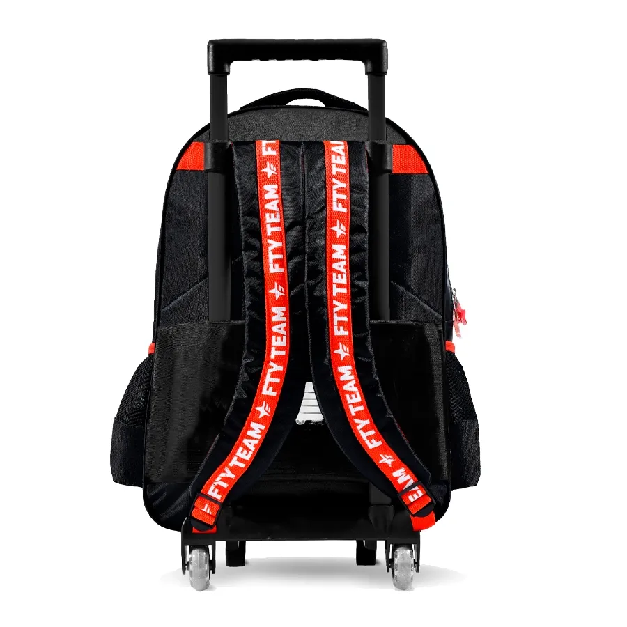 Imagen 3 de 4 de Mochila Footy C/Carro 18 Play-NEGRO/BLANCO/ROJO