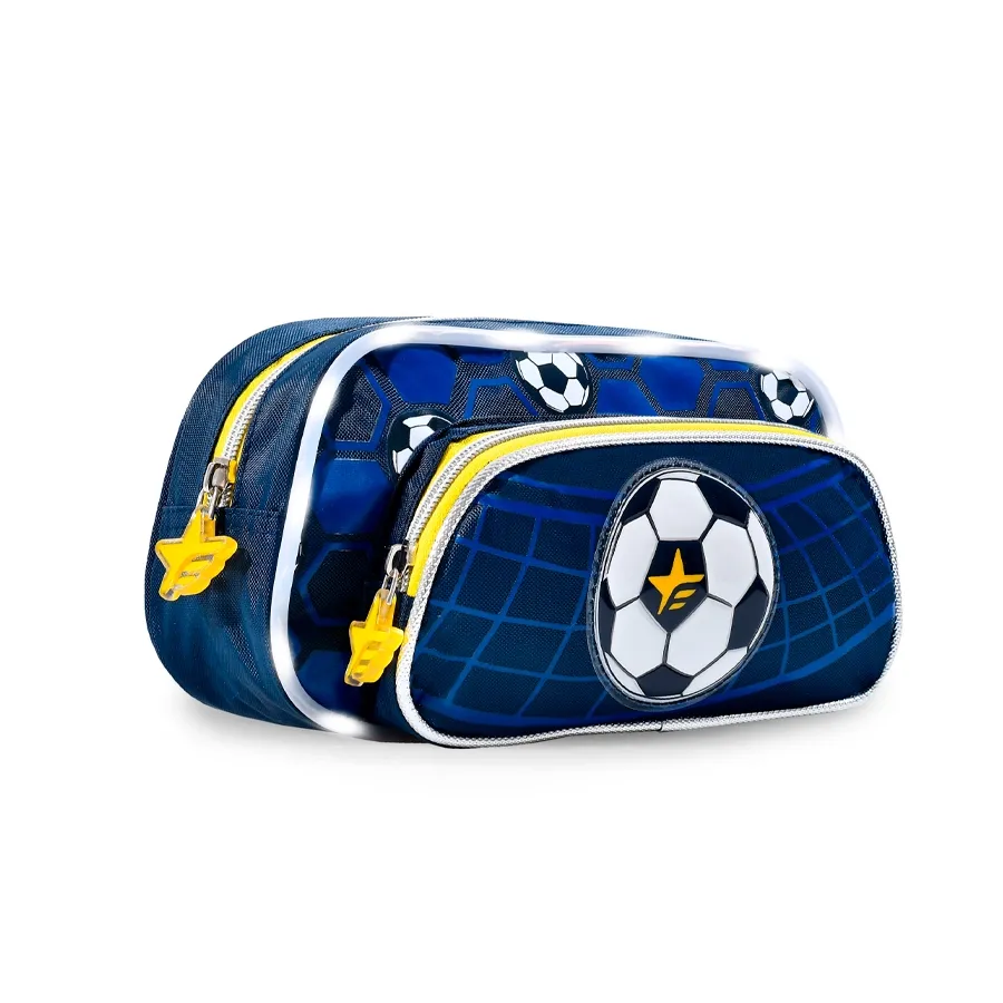 Imagen 1 de 2 de Cartuchera C/Led Play Futbol Footy-MARINO/BLANCO/AMARILLO
