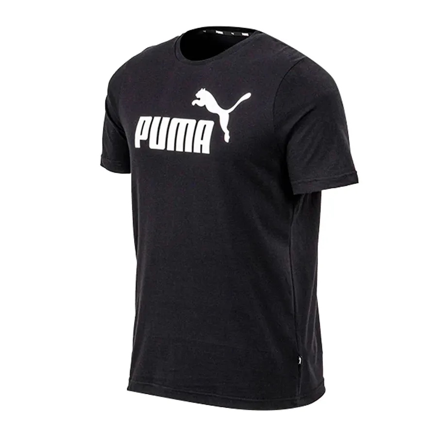 Imagen 0 de 2 de Remera Puma Essential Heather-NEGRO/BLANCO