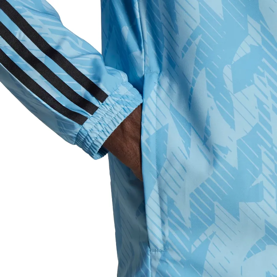 Imagen 5 de 6 de Campera adidas Rompevientos Argentina-CELESTE/NEGRO