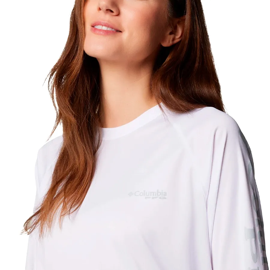 Imagen 3 de 5 de Remera Manga Larga Columbia Tidal Tee II-BLANCO