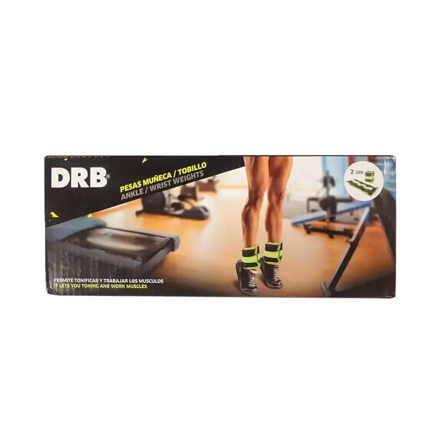 Imagen 2 de 3 de Par Pesas Tob Muñ 500gr Drb DRB-NEGRO/LIMA