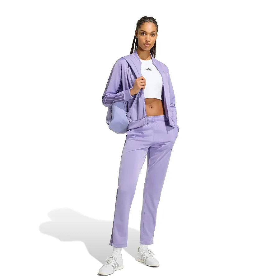 Imagen 1 de 8 de Conjunto adidas Essentials 3 Sripes-VIOLETA/BLANCO