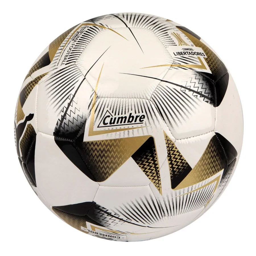 Imagen 1 de 2 de Pelota Puma Cumbre Conmebol Libertadores-BLANCO/NEGRO/DORADO