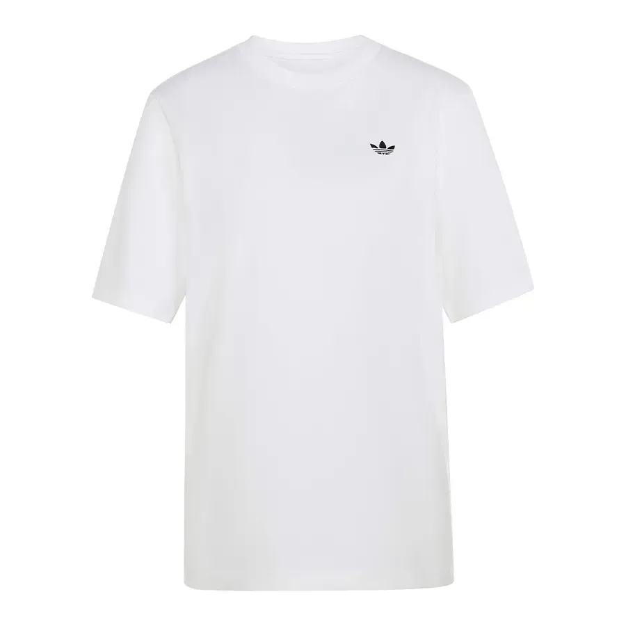 Imagen 2 de 5 de Remera adidas originals Essentials Ajuste Holgado-BLANCO/NEGRO