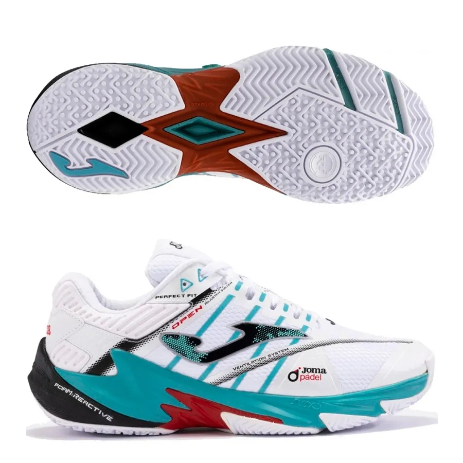 Imagen 2 de 5 de Zapatillas Joma Padel Open-BLANCO/VERDE AGUA/NEGRO