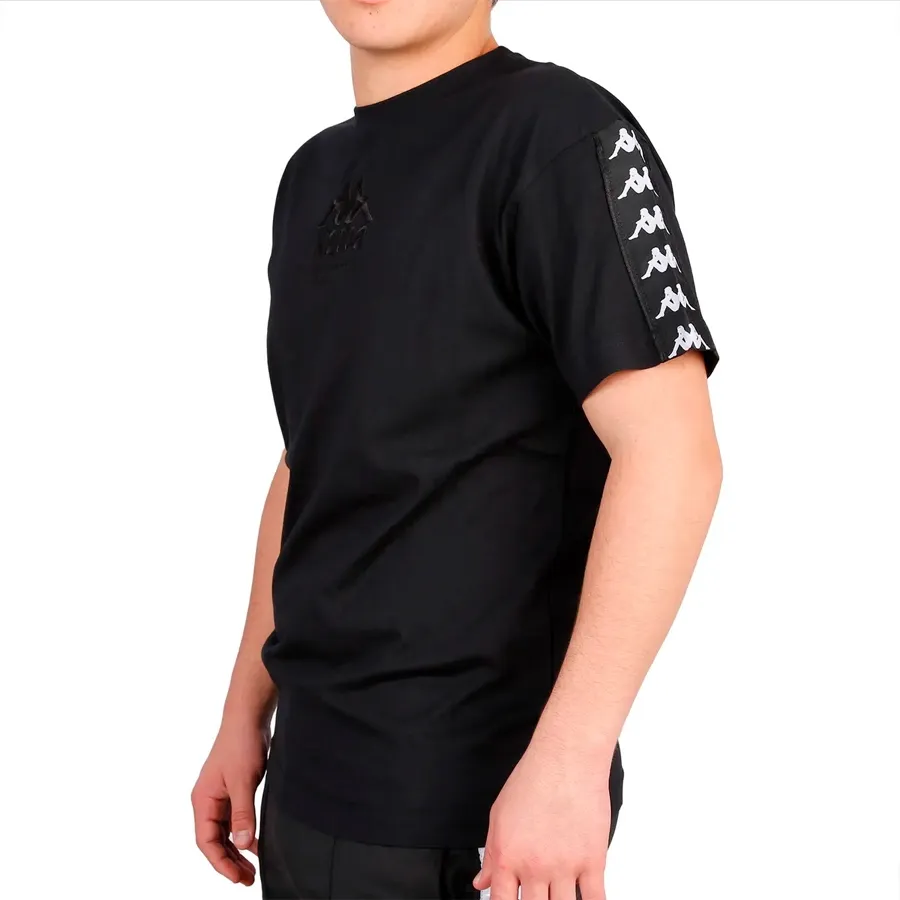 Imagen 1 de 3 de Remera Kappa 222 Banda Vasto-NEGRO/BLANCO
