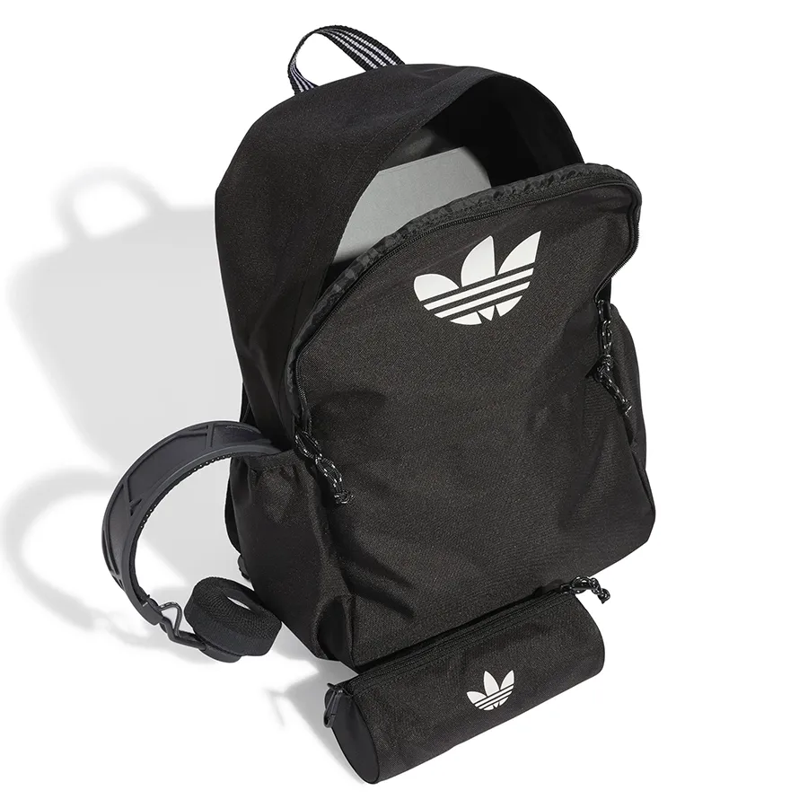 Imagen 3 de 5 de Mochila Adidas Con Cartuchera-NEGRO/BLANCO