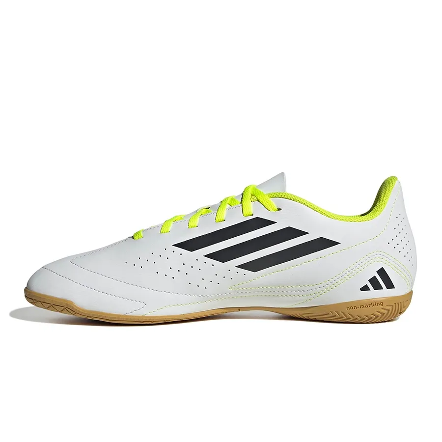 Imagen 2 de 7 de Botines adidas Deportivo III In-BLANCO/NEGRO/AMARILLO FLUOR