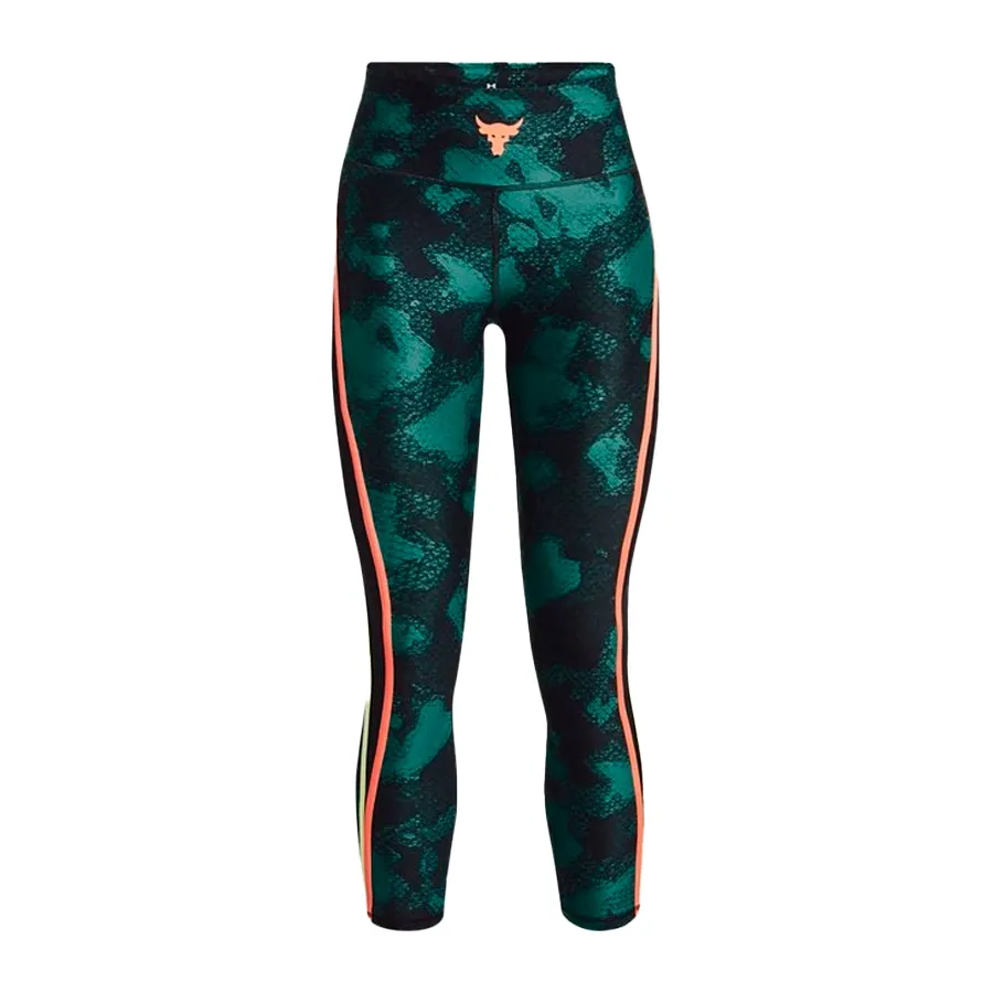 Imagen 0 de 3 de Calza Under Armour Project Rock Heat Gear-NEGRO/VERDE/NARANJA