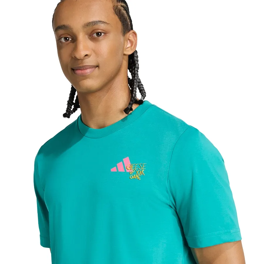 Imagen 3 de 4 de Remera adidas Graphic Padel-TURQUESA