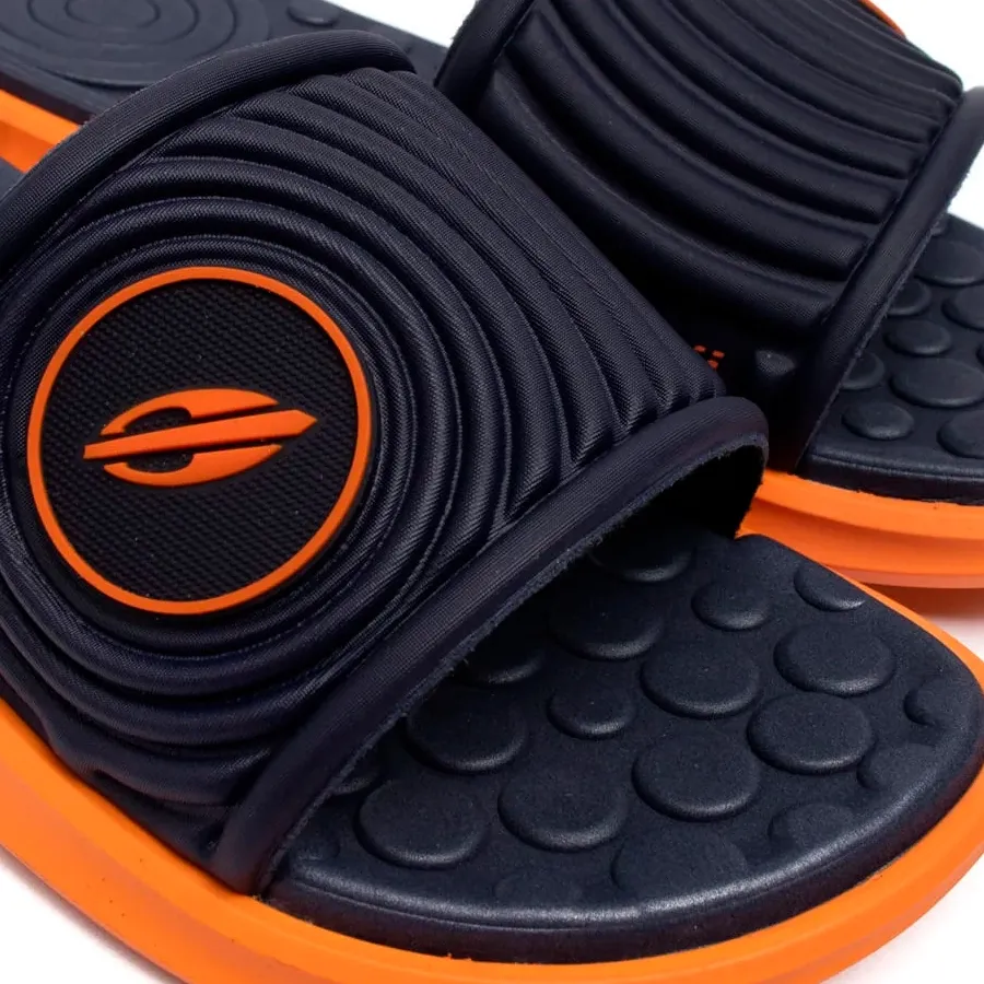Imagen 3 de 5 de Ojotas Mormaii Quiver Pro Slide kids-NARANJA/AZUL
