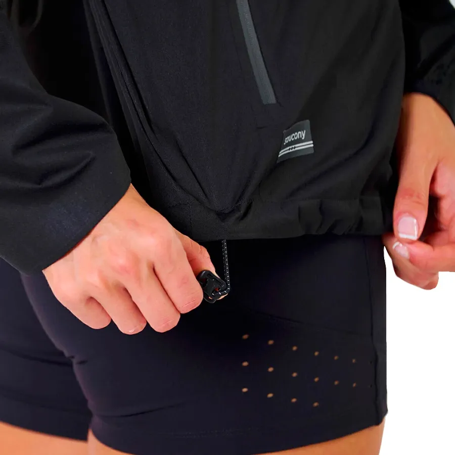 Imagen 4 de 5 de Campera Saucony Hurricane Waterproof-NEGRO