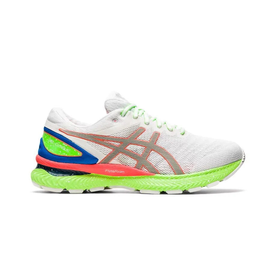 Imagen 6 de 7 de Zapatillas Asics Gel Nimbus 22 Lite sho h-BLANCO/VERDE FLUOR/CORAL
