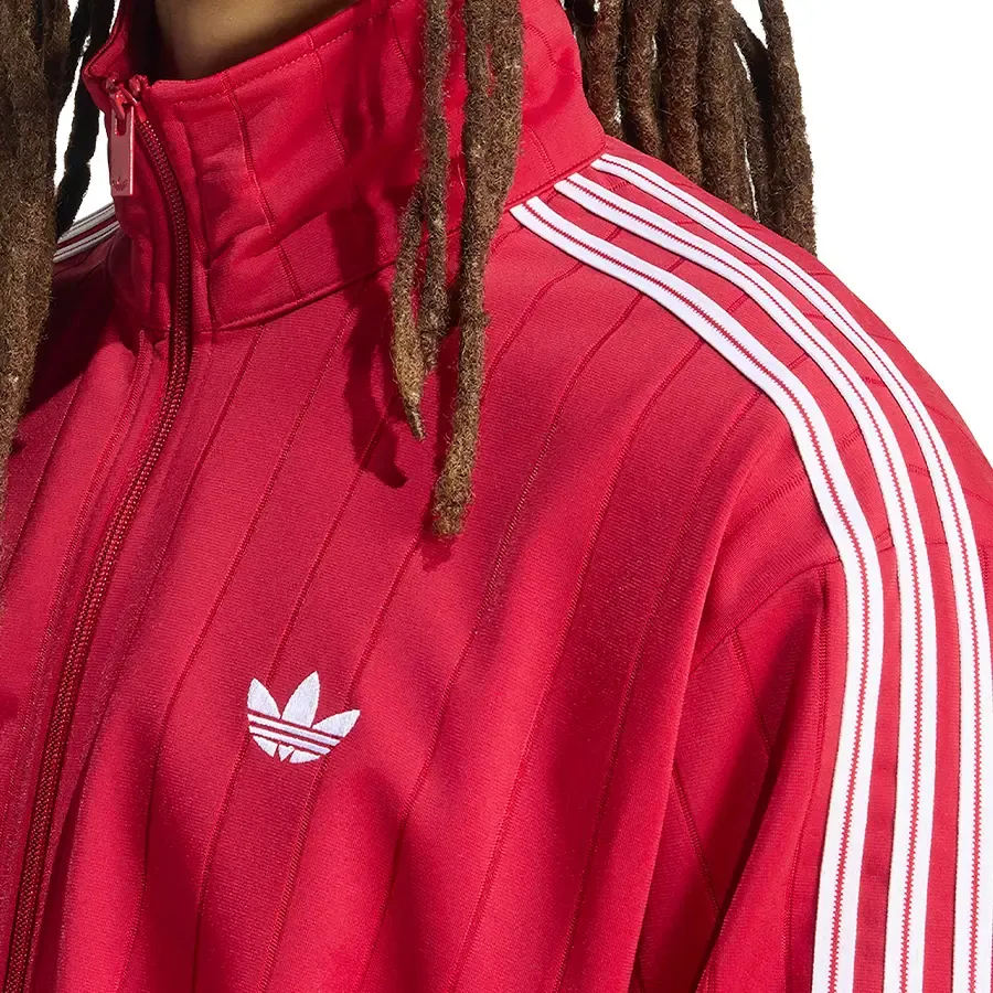 Imagen 4 de 6 de Campera adidas originals Firebird Drop Needle-ROJO/BLANCO