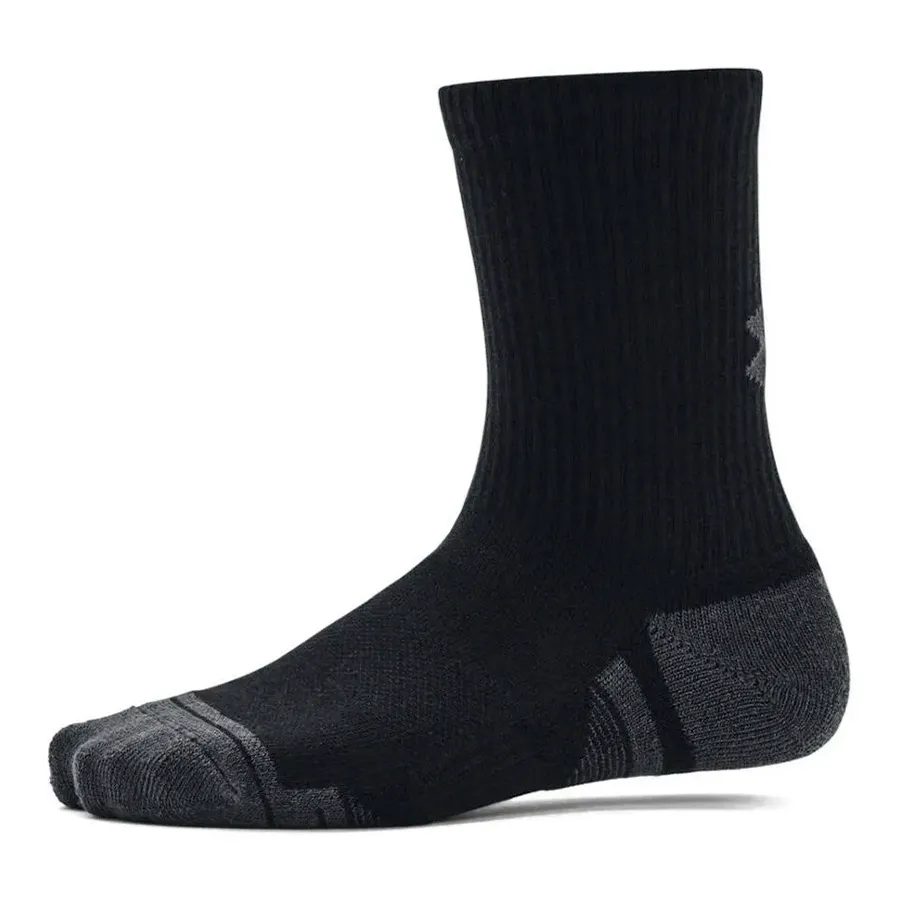 Imagen 1 de 3 de Medias Under Armour Performance Tech Crew X3-NEGRO/GRAFITO