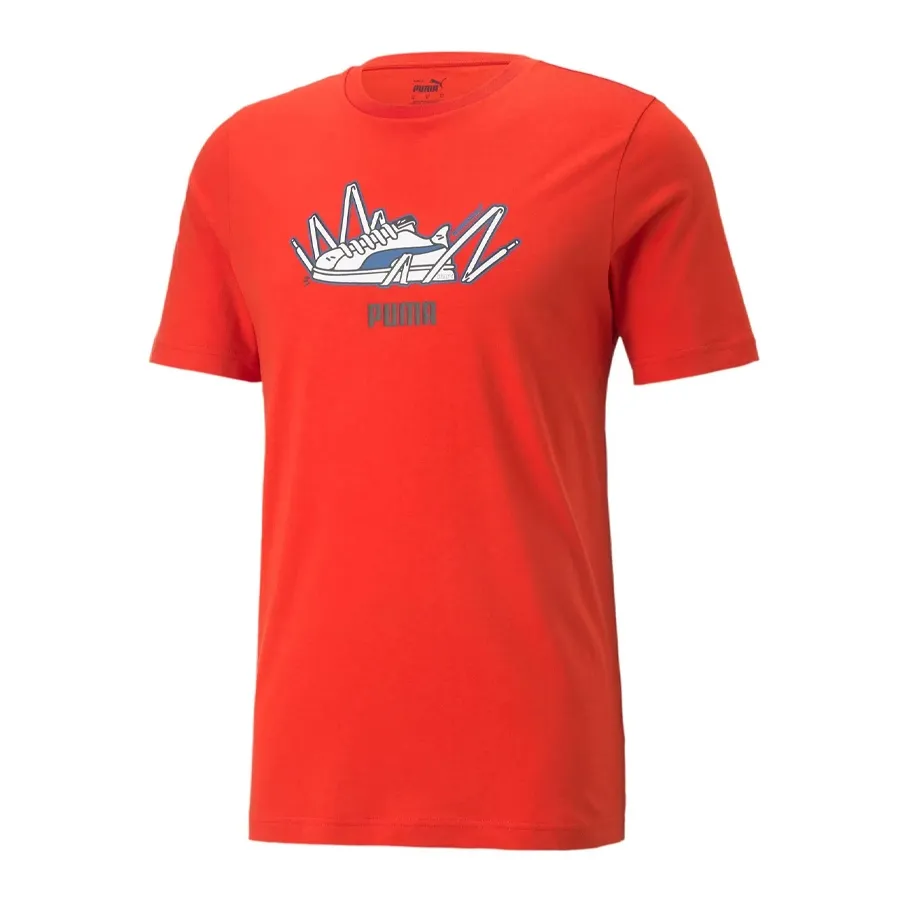 Imagen 3 de 5 de Remera Puma Sneaker Graphic-ROJO