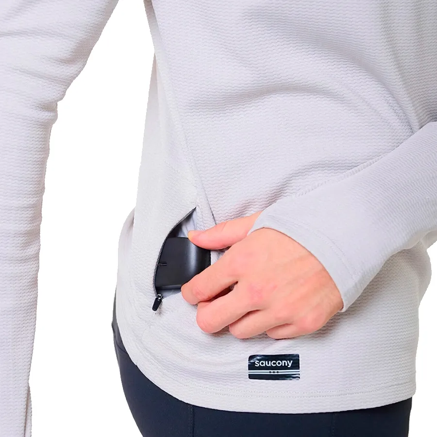 Imagen 2 de 4 de Buzo Saucony Triumph 3D 1/2-NATURAL