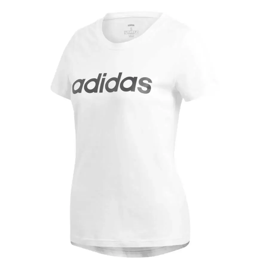 Imagen 1 de 2 de Remera adidas W E Lin Slim T-BLANCO/NEGRO