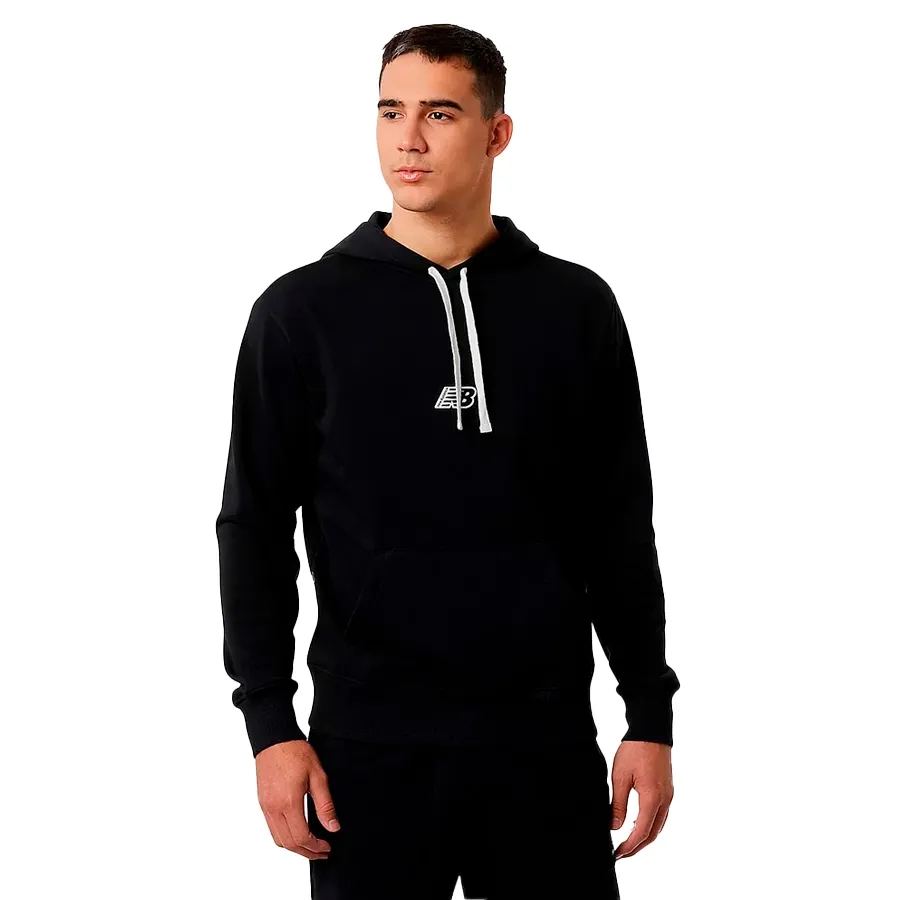Imagen 0 de 4 de Buzo New Balance Essentials Fleece-NEGRO/BLANCO